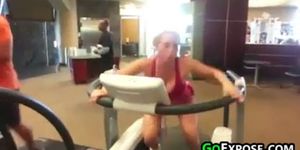 Busty Chick At The Gym