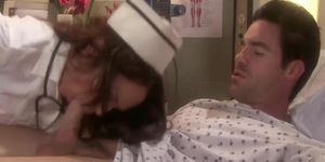 Hot Nurse Kristina Rose Wakes Her Patient With A Blowjob