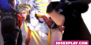Compilation of 3D Mercy Fucks in Threesome Sex