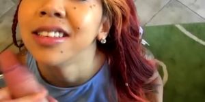 Tattooed Up Asian Ex With Red Head Sucking Dick Point Of View