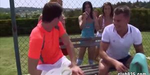 Extreme Orgy on the Tennis court - video 1