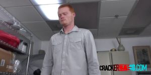 Ginger dude riding long fat dick