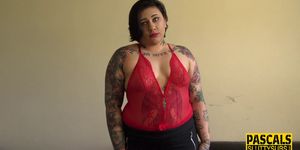 Chubby submissive tattooed slut