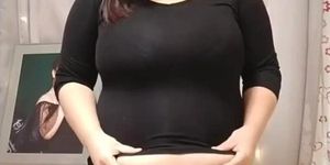 Chubby Asian belly rub