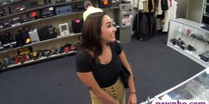 College girl twat fucked at the pawnshop