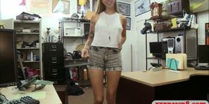Babe sells stuffs and fucked by pawn man