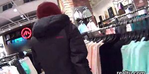 Charming czech sweetie gets teased in the mall and drilled in pov