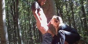 Italian Amateurs Fucking In The Woods (Chubby Blondy)