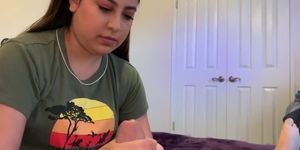 Young teen Baby Selena takes creampie from stepdad - video 1