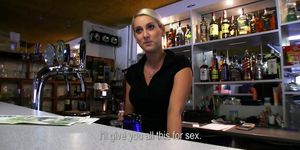 Incredibly HOT Czech blonde is paid to take a sex break at work