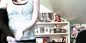 Hot Amateur Brunette Stripping For Her Webcam - video 1