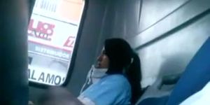 Dickflash Nurse on Bus