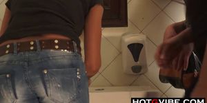 Squirting In Public Toilet