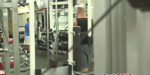 Bodybuilders are training for anal penetration