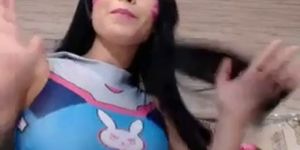 Hot Latina girl has fun on Webcam
