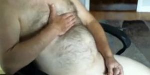 handsome hairy dad jerking off