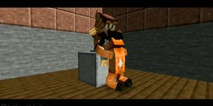 Lion Having Fun with a Fox in the Basement (Minecraft Animation)