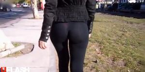 Transparent Leggings fine Ass walk