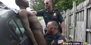 Black and gay action is what horny cops love to find at the hood to get fuck in outdoors