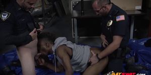 Cheating criminal gets his virgin asshole drilled by horny gay officers