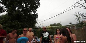 Backyard BBQ turns into a full out group orgy