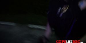 Milf cops take advantage of car thiefs big cock at parking lot