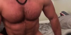 Straight Muscle Daddy Hairy , Cumming in his Face