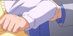 Hentai teenie gets boobs rubbed