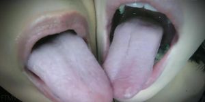 German girls tongue kissing