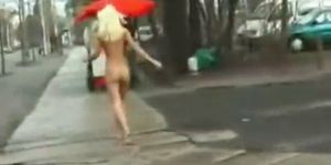 Aniko walking nude in public