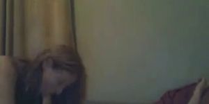 CFNM Blonde GF riding cock on webcam - video 5