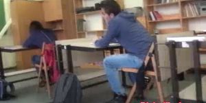 Nympho brunette student fucking at the classroom