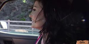 Cute brunette Jessica Rex rides a stranger dick for a ride