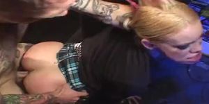 Tattooed punk rocker slut Gia Paloma fucked at a seedy club (Rocco Siffredi)