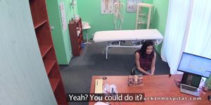 Doctor helping patient with uncontroled orgasms