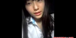 Chinese girl shows off body