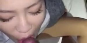 Chinese brunette pov fucked and cum in mouth