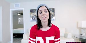 Teen lesbian BFFs lick pussies before strapon fuck (Jessica Lozano)