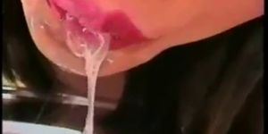 Asian nympho lick sperm