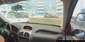 Pickedup eurobabe POV riding strangers dick