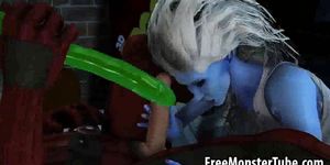 3D babe getting licked and fucked hard by Deadpool