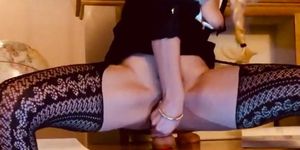 Study time boredom Dildo riding apple eating solo masturbation Ezza_shae