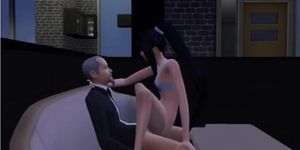 Sims 4: Barely legal teen gets fucked by old man