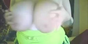 A Primer - Huge natural saggy big boobs green vest
