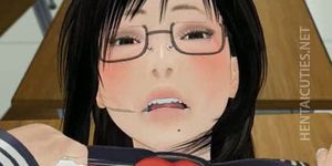 3D anime schoolgirl gets fucked upskirt