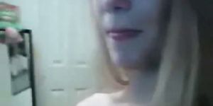 Blonde With Glasses On Webcam (Blondie Anderson, amateur )