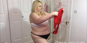ADELESEXYUK TRYING ON A BBW PLUS SIZE SEXY LINGERIE