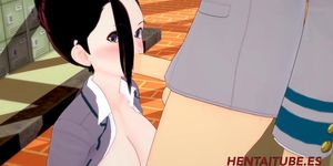 Boku No hero hentai - Momo gives Deku a blowjob and is discovered by Uraraka