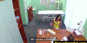 Young patient gets her pussy fingered by dr