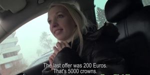 Real pulled euro babe gives head to lucky driver